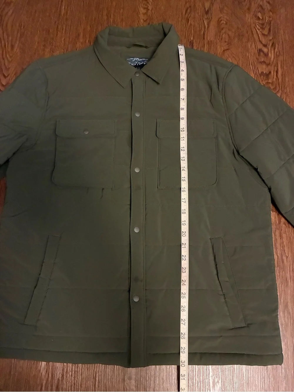 J. Crew Men's Eco Nordic Shirt-Jacket with PrimaLoft in Olive Green - Size L